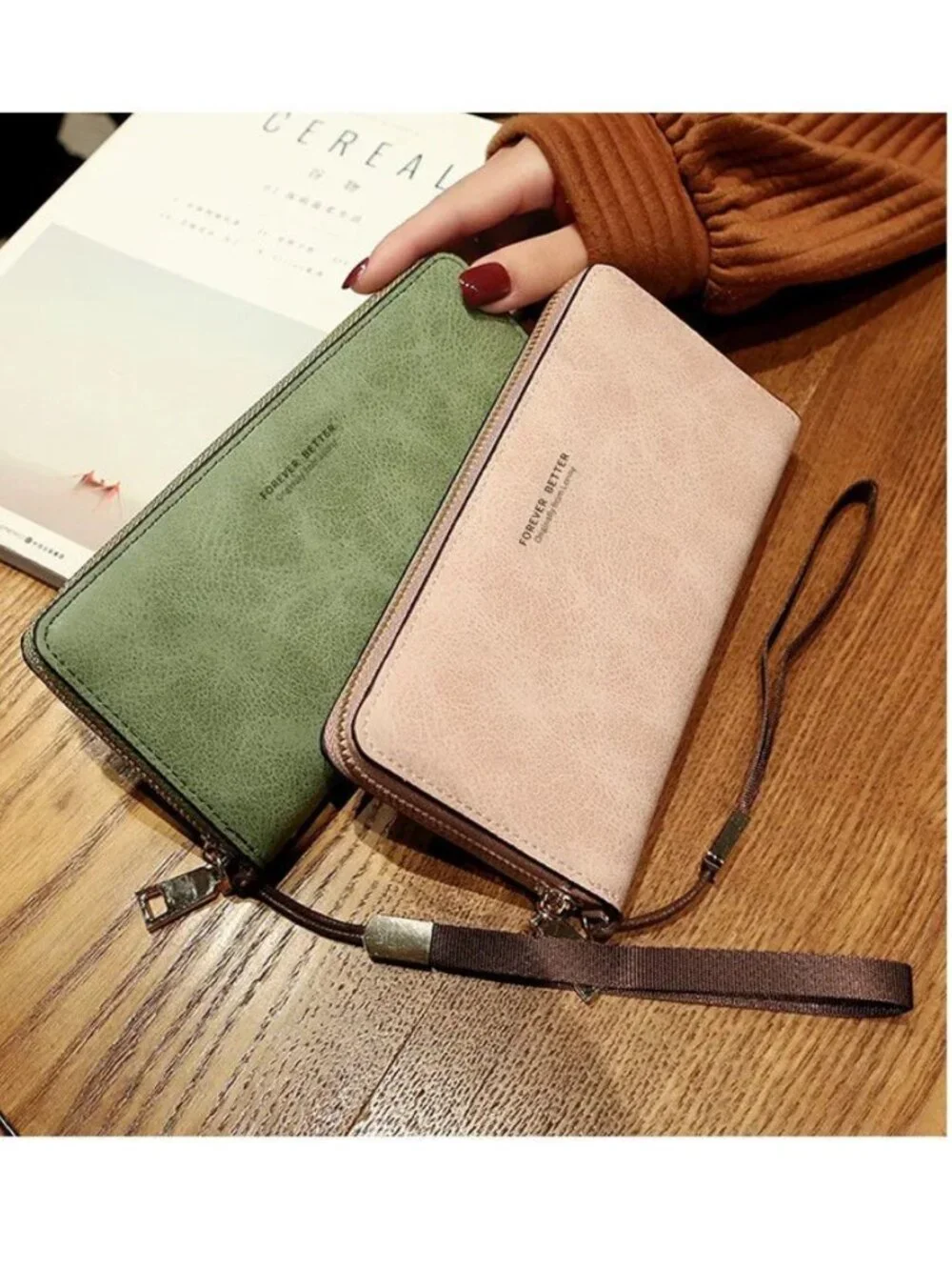 Forever Better Women Multi-Card Large Wallet Smartphone Holder Coin wristlet